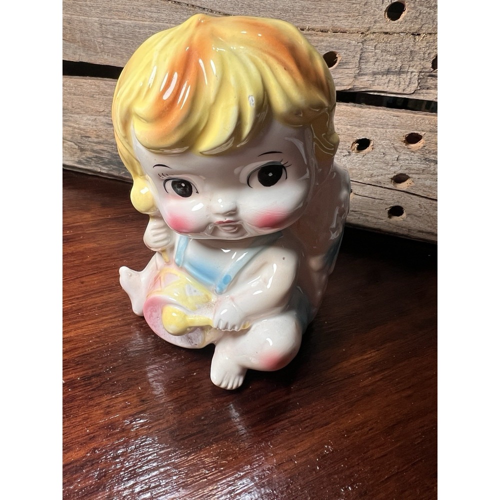 Rubens Vintage JAPAN Planter Original Baby Nursery Decor 3228 Kitschy 50's style